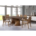 Ver imagem 2 de Mesa de Jantar Retangular Base Ripada Orgânica Dália Madeira Maciça:nogueira/220x110cm