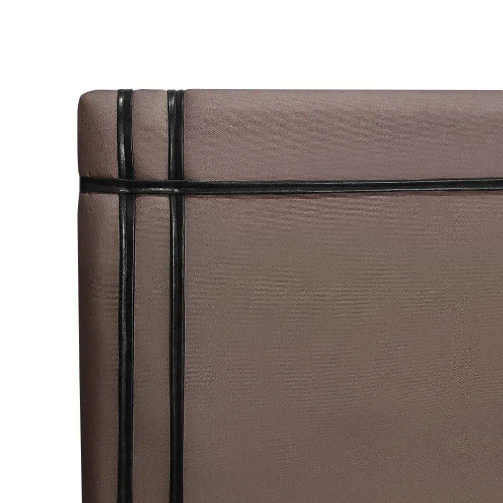 Cabeceira Estofada Royal 160cm Suede Fita Preta Vs Decor Café - 3