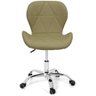 Cadeira Slim Office Estofada Base Giratória Cromada - Nude - 3
