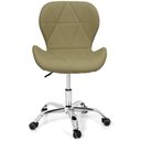 Ver imagem 3 de Cadeira Slim Office Estofada Base Giratória Cromada - Nude