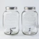 Ver imagem 4 de Suqueira Dupla Vidro Inox com Suporte Dispenser 4 Litros Agua Suco Festa Casamento Premium Luxo