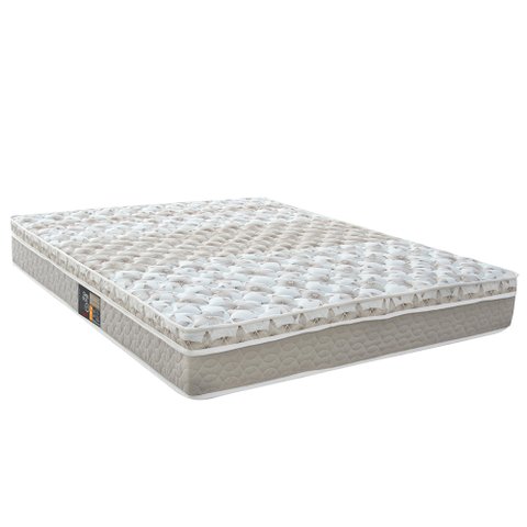 Colchão Casal Castor Class Mola Pocket 25x138x188 Branco e Bege