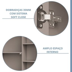 Espelheira para Banheiro 1 Porta Treviso - 6