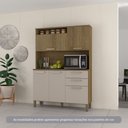 Ver imagem 1 de Cozinha Compacta 130,70cm 5 Portas e 2 Gavetas com Tampo 352 Luciane Móveis