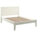 Ver imagem 1 de Cama Casal 140cm Madeira Maciça Lazio Branco F07 - Mpozenato