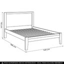 Ver imagem 4 de Cama Casal 140cm Madeira Maciça Lazio Branco F07 - Mpozenato