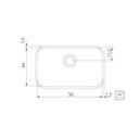 Ver imagem 3 de Cuba Retangular Cozinha Cor Aço Inox Alto Brilho Prime 56*34*17