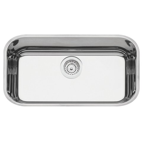 Cuba Retangular Cozinha Cor Aço Inox Alto Brilho Prime 56*34*17