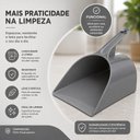 Ver imagem 5 de Pa de Lixo Grande 2 Litros Multiuso Coletora Manual Polipropileno Resistente Pratica Funcional