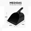 Ver imagem 6 de Pa de Lixo Grande 2 Litros Multiuso Coletora Manual Polipropileno Resistente Pratica Funcional