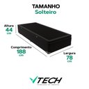 Ver imagem 4 de Cama Box Baú Solteiro Bravus Estrutura Madeira Preto Vtech