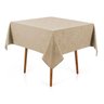 Toalha Mesa Quadrada 4 Lugares Jacquard Dominic Marrom - 1