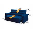 Ver imagem 3 de Sofá Retrátil Reclinável 2 Lugares com Molas 1,50m Quantum Suede Velut Azul - King House