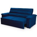 Ver mais imagens de Sofá Retrátil Reclinável 2 Lugares com Molas 1,50m Quantum Suede Velut Azul - King House