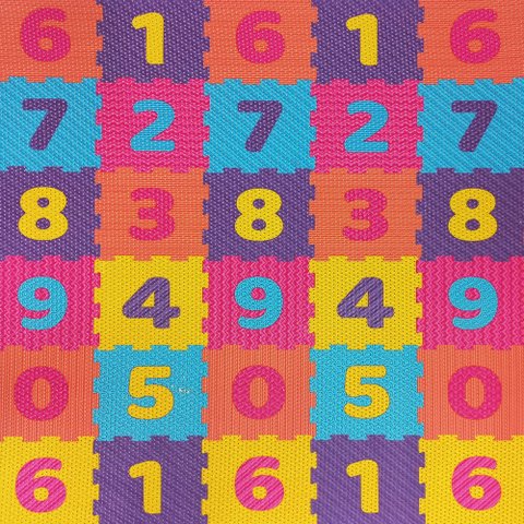 Rolo Tapete Brisa Infantil Números 130cm x 15m 40130BRINUM