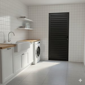 Porta Palheta de Alumínio Preto 210x90 Lado Direito Linha 25