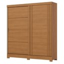 Ver imagem 1 de Guarda Roupa Solteiro 02 Portas de Correr 03 Gavetas Prime Cinamomo - Henn - Briz