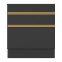 Ver imagem 5 de Balcão Cozinha com Rodapé para Cooktop 70 cm 1 Porta 1 Gaveta Veneza GB Multimóveis MP2118 Preto