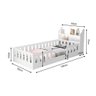 Cama Infantil Montessoriana Helo Solteiro Com Colchão + Nicho E Led Branca - Cor: Branco - 2