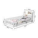Ver imagem 2 de Cama Infantil Montessoriana Helo Solteiro Com Colchão + Nicho E Led Branca - Cor: Branco