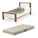 Ver imagem 1 de Mini Cama Infantil Meli com Proteção Mdf e Pes de Madeira com Colchão