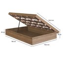 Ver imagem 6 de Cama Box Casal Flutuante com Box Baú para Armazenamento Mel 142,2cm Estrutura em MDP