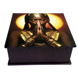 Caixa Porta Acessórios Ouro Negro - Mdf 12x12cm - 1