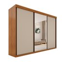 Ver imagem 7 de Guarda-Roupa Casal com 3 Portas e 6 Gavetas MDF Londrina Marrom/Cinamomo/Off White