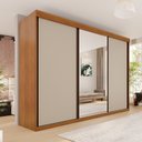 Ver imagem 6 de Guarda-Roupa Casal com 3 Portas e 6 Gavetas MDF Londrina Marrom/Cinamomo/Off White