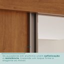 Ver mais imagens de Guarda-Roupa Casal com 3 Portas e 6 Gavetas MDF Londrina Marrom/Cinamomo/Off White