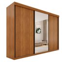 Ver imagem 2 de Guarda-Roupa Casal com 3 Portas e 6 Gavetas MDF Londrina Marrom/Cinamomo/Off White
