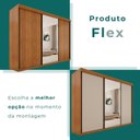 Ver imagem 5 de Guarda-Roupa Casal com 3 Portas e 6 Gavetas MDF Londrina Marrom/Cinamomo/Off White