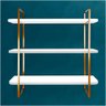 Prateleira Nicho de Parede Tripla Hone Slim Modelo Industrial Decoração Sala Quarto - 2