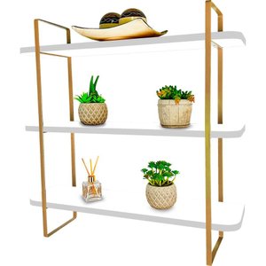 Prateleira Nicho de Parede Tripla Hone Slim Modelo Industrial Decoração Sala Quarto