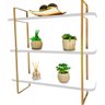 Prateleira Nicho de Parede Tripla Hone Slim Modelo Industrial Decoração Sala Quarto - 1
