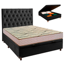 Ver imagem 1 de Kit Cama Box Bau + Cabeceira + Colchão Casal D33 - Maxsono - Paropas