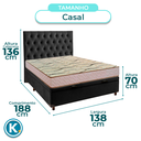 Ver imagem 3 de Kit Cama Box Bau + Cabeceira + Colchão Casal D33 - Maxsono - Paropas