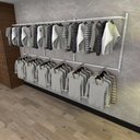 Ver imagem 1 de Arara de Roupas para Loja Quarto Closet 16 Peças Regulável 300x100 Cm Cor Branco Kit Clst1b475