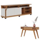 Ver imagem 1 de Rack Bancada Jurerê 1.8 Freijó Off White Matte com Aparador Riviera Freijó – Colibri