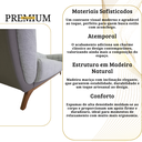 Ver mais imagens de Sofá 2 Lugares 200cm Retrô Pés de Madeira Luxo Premium Estofado Bouclé Cinza Texturizado Cinza Sala
