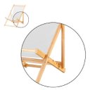 Ver imagem 2 de Espreguiçadeira Dobrável Madeira Maciça Natural Piscina Nv