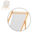 Ver imagem 3 de Espreguiçadeira Dobrável Madeira Maciça Natural Piscina Nv