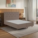Ver imagem 1 de Kit Cama Box Queen e Cabeceira em Madeira Maciça Espresso Móveis Marrom