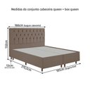Ver imagem 5 de Kit Cama Box Queen e Cabeceira em Madeira Maciça Espresso Móveis Marrom