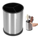 Ver imagem 1 de Porta Talheres Utensilios Giratorio Cozinha Suporte Mesa Bancada Inox Pia Organizaçao Limpeza Resist
