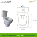 Ver imagem 6 de Tampa de Vaso Assento Kadet para Bacia Agnes T Branco 6LPF