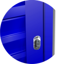 Ver imagem 2 de Porta de Correr Suspensa Veneziana Esq L.25 Azul 210x90 Brimak