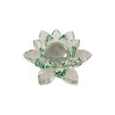 Ver imagem 2 de Enfeite Escultura de Vidro Flor de Lotus de 10cm com Base Espelhada Led Rgb Enfeite de Cristal Cor:v