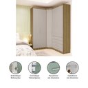 Ver imagem 5 de Guarda Roupas Modulado de Canto Diagonal 3 Peças com 5 Portas e 4 Gavetas Paris Luciane Móveis