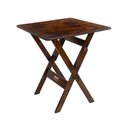 Ver imagem 1 de Mesa Dobrável 70x70 Cm em Madeira Maciça - Imbuia